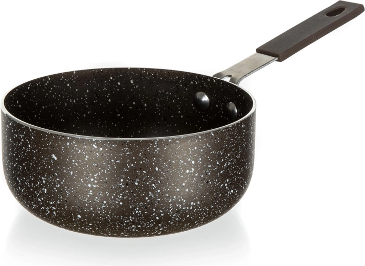 Rondel z rączką 14 cm mini z nieprzywierającą powłoką Granite Brown