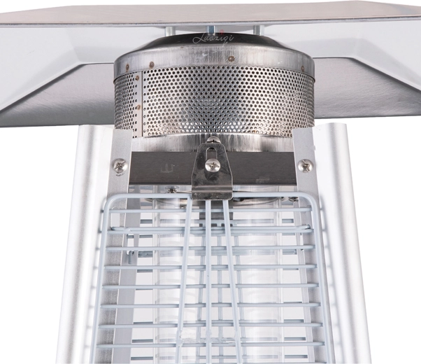 Widoczny spiralny płomień w kwarcowej tubie