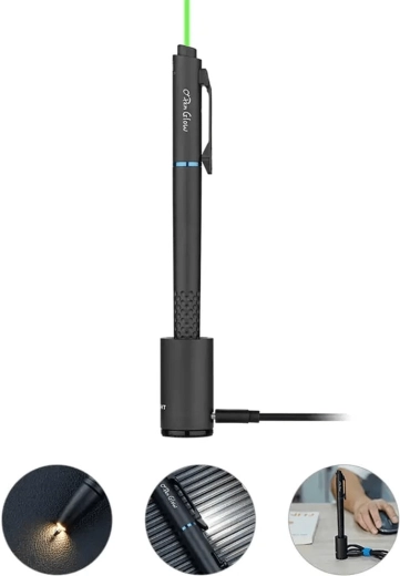 Wysoce uniwersalny 4w1: długopis, dwie diody LED i zielony laser