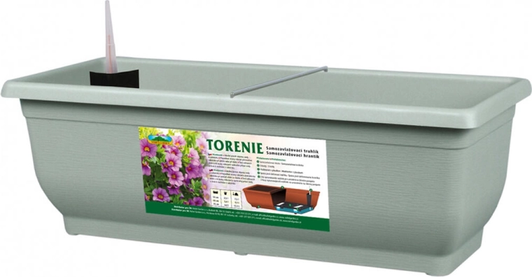 Samonawadniająca skrzynka TORENIE Modern 50 cm jasnozielona