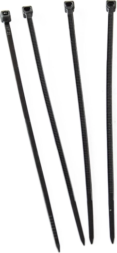Opaski zaciskowe nylonowe 250 × 3,6 mm, czarne (50 szt.)