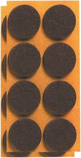 Filcowe samoprzylepne podkładki pod meble 20 mm, brązowe (24 szt.)