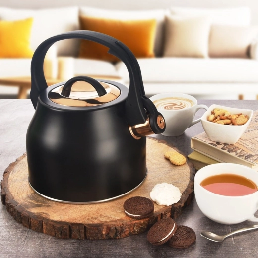 Elegancki czarno‑złoty design do każdej kuchni