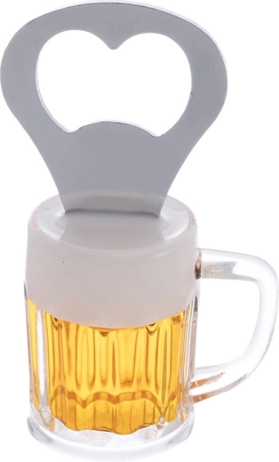Otwieracz do kapsli z motywem Piwo, stal nierdzewna i plastik