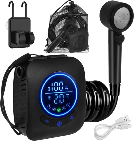 Wyświetlacz LED: kontrola temperatury wody i stanu naładowania