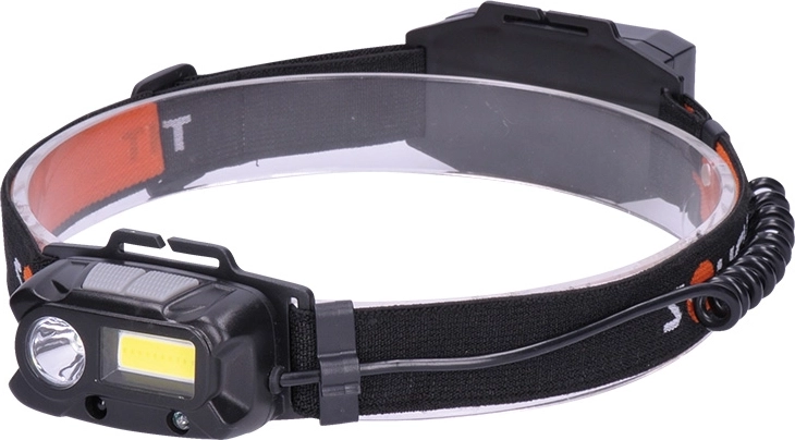 Solight ładowalna LED czołówka 3 W + COB, 150 + 60 lm, Li-Ion - 1 szt.