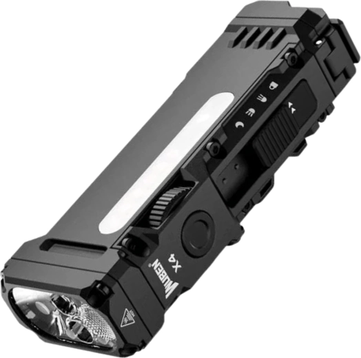 Wuben X4 kompaktowa latarka EDC z bocznym COB i RGB, 1500 lm, 3000 mAh