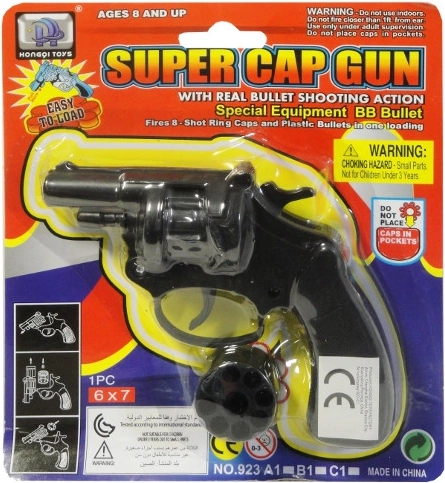 Plastikowy pistolet na kapiszony dla dzieci