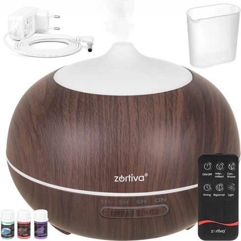 4w1: nawilżanie, aromaterapia, jonizacja i światło LED