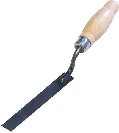 Łyżka modelarska stalowa 140 × 20 mm z lakowaną drewnianą rękojeścią