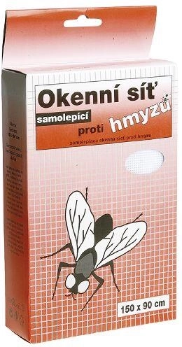 Samoprzylepna siatka przeciw owadom na okno 150 × 130 cm, czarna, z włókna szklanego