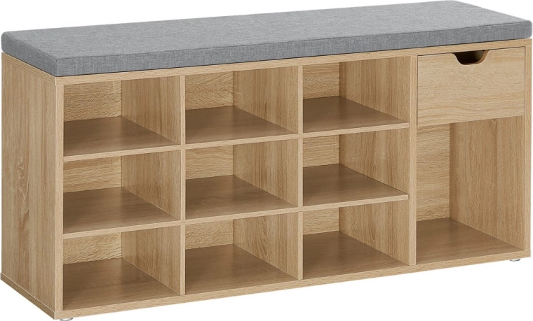 Szafka na buty z siedziskiem sonoma