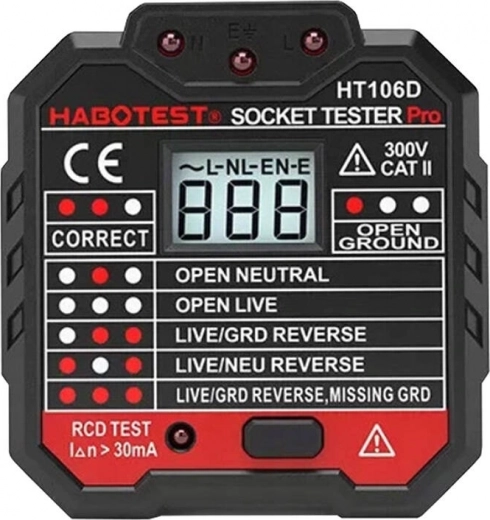 Cyfrowy tester gniazdek Habotest