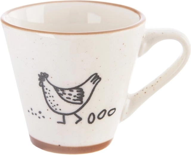 Porcelanowy kubek do espresso Statek – kura 70 ml