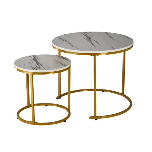Elegancki marmurowy wygląd i złota konstrukcja