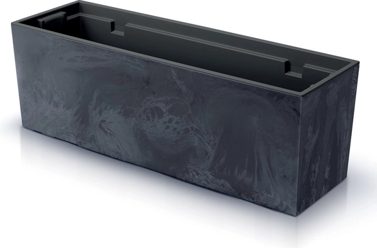 Skrzynka z efektem betonu z wewnętrzną wkładką 77 cm antracyt