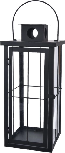 Metalowa latarnia czarna 20 × 20 × 45 cm