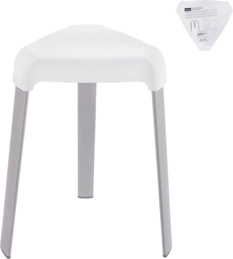 Taboret z plastu i aluminium