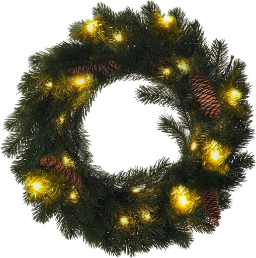 Solight świąteczny wieniec z oświetleniem LED 40 cm