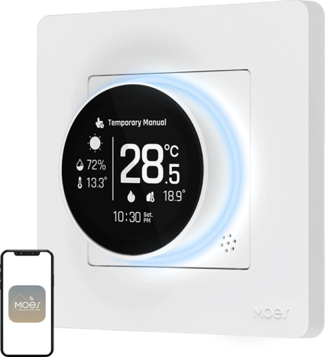Termostat Moes ZigBee do ogrzewania wodnego Smart Star Ring