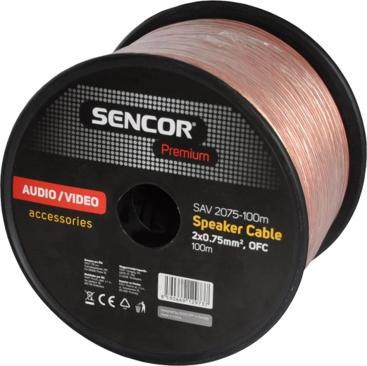 Kabel głośnikowy Sencor 2×0,75 mm², 100 m