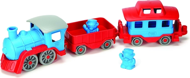 Green Toys niebieski pociąg z recyklingowanego plastiku