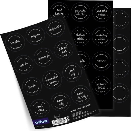 Naklejki na przyprawy Black mix 36 CZ