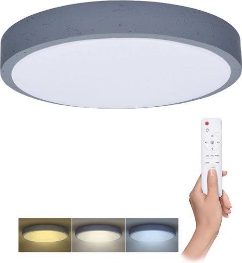 Solight LED plafon i kinkiet Grey z pilotem, ściemnialny, 49 cm