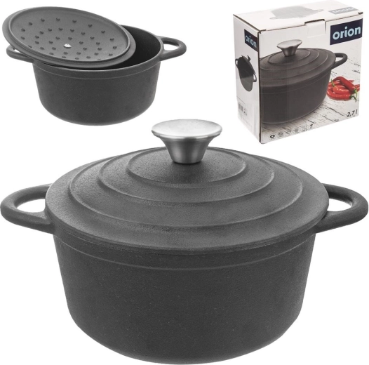 Żeliwny garnek z pokrywką Orion Żeliwo 20 cm, 2,7 l