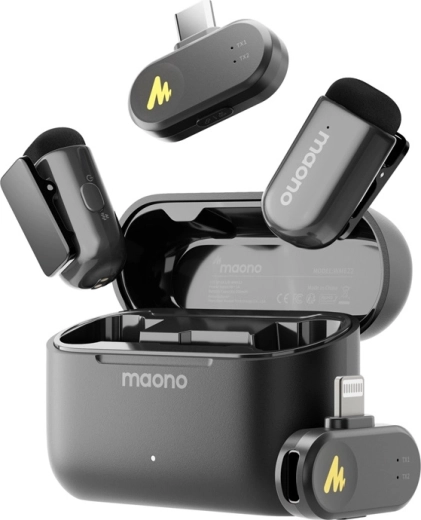 Kompaktowy duet mikrofonów i odbiornik Lightning