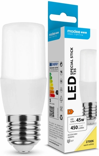 Modee Lighting LED żarówka Special Stick T35 4,9 W E27 ciepła biała 450 lm