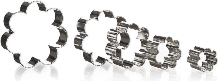 Zestaw wykrawaczy do ciastek kwiat – 5 sztuk