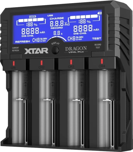 XTAR Dragon VP4L Plus ładowarka akumulatorów Li-ion i Ni-MH