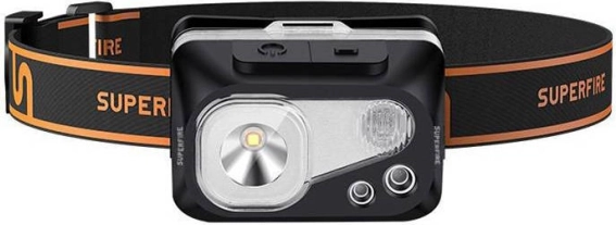Czołówka Superfire z ładowaniem USB 320lm