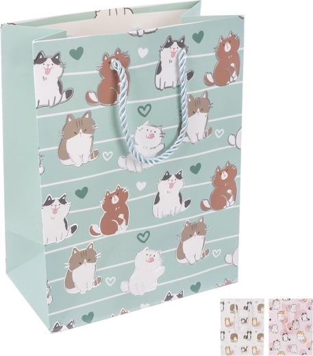 Papierowa torba prezentowa z motywem kota 26 × 10 × 32 cm