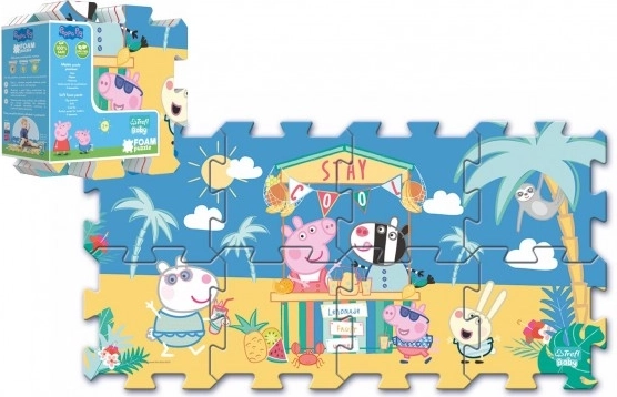 Piankowe puzzle ŚWINKA PEPPA – letnie wakacje