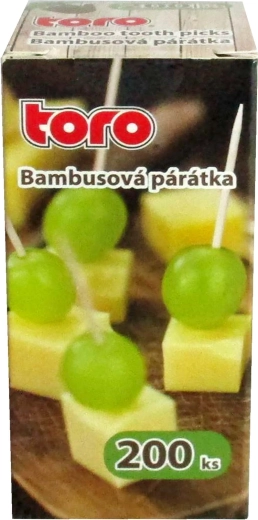 Bambusowe wykałaczki w papierowym pudełku (200 szt.)