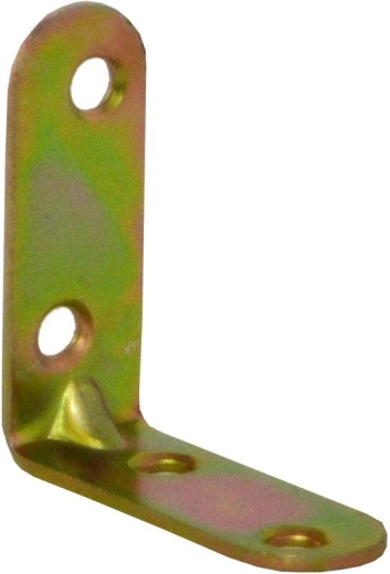 Kątownik montażowy z przetłoczeniem 50 × 18 × 2 mm, żółto ocynkowany (20 szt.)