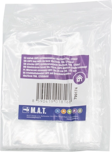 Woreczki strunowe LDPE 18 × 25 cm, przezroczyste (25 szt.)