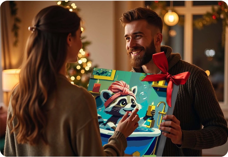 Gotowy obraz jako dekoracja i prezent