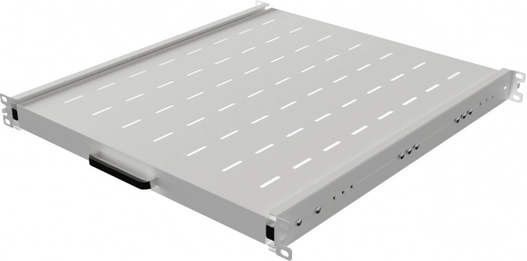 Wysuwana półka do szafy rack 19" 1U, 500 mm, szara
