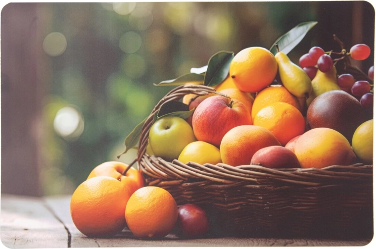 Plastowa podkładka na stół z motywem owoców 43 × 28 cm