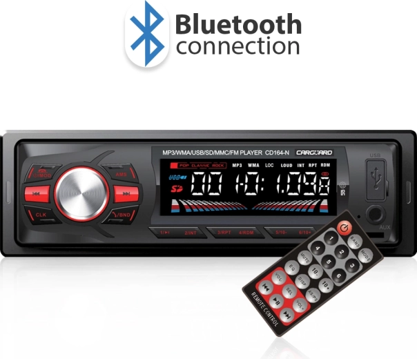 Radio samochodowe 1 DIN z Bluetooth, tunerem FM, USB i czytnikiem kart SD