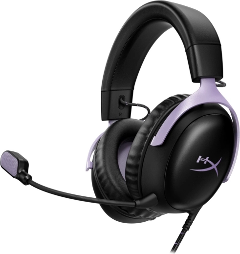 Słuchawki gamingowe HyperX Cloud III czarno-lawendowe