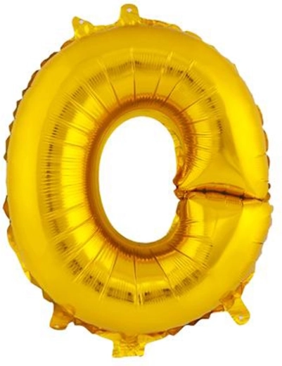 Balon foliowy TORO litera O 30 cm – złoty