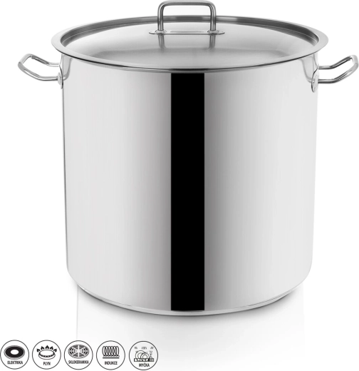 Nierdzewny garnek Stock 22 l z pokrywką