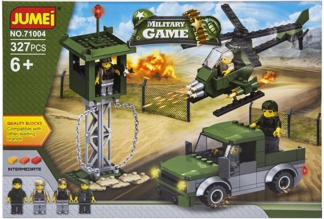 Jumei Military Game klocki żołnierze 327 elementów (38 × 26 cm) - 1 sztuka