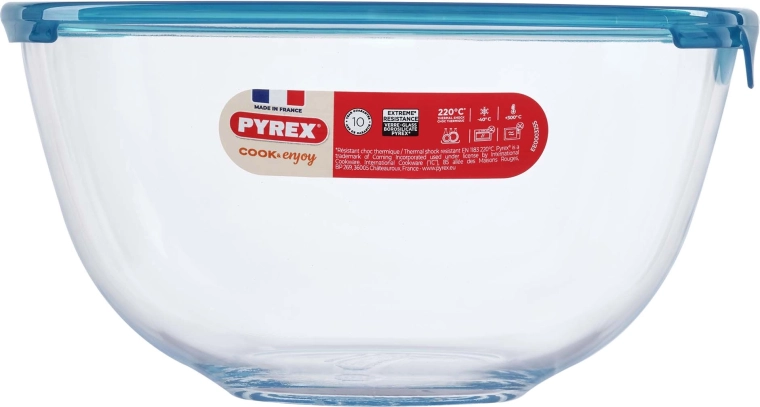 Szklana misa Pyrex z pokrywką 2 l, 21 cm