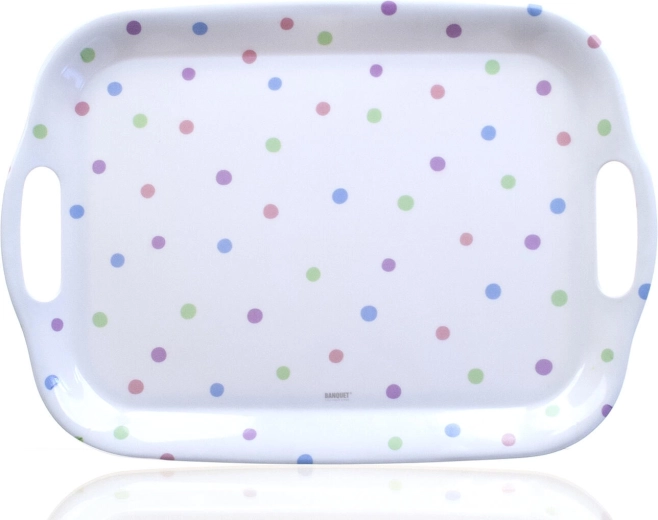 Taca z melaminy PUNTO z uchwytami 36 × 25,5 cm