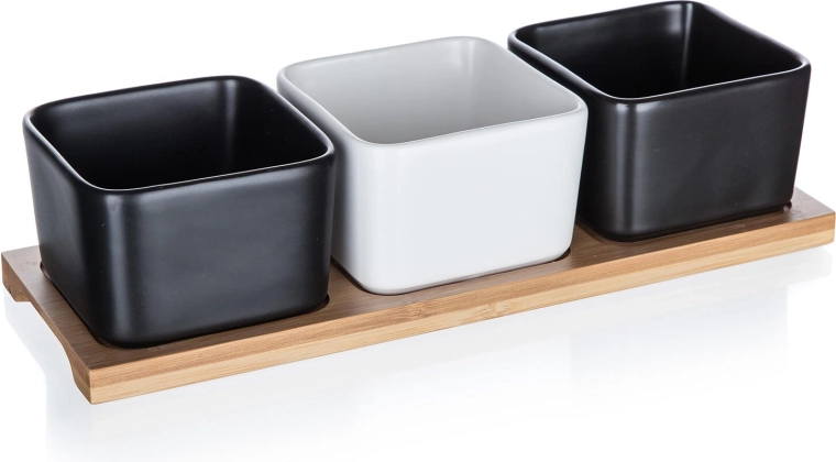 Eleganckie połączenie porcelany i bambusa